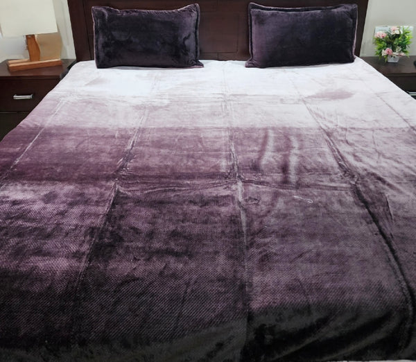 Purple Mauve Dual Shade Warm Bedsheet