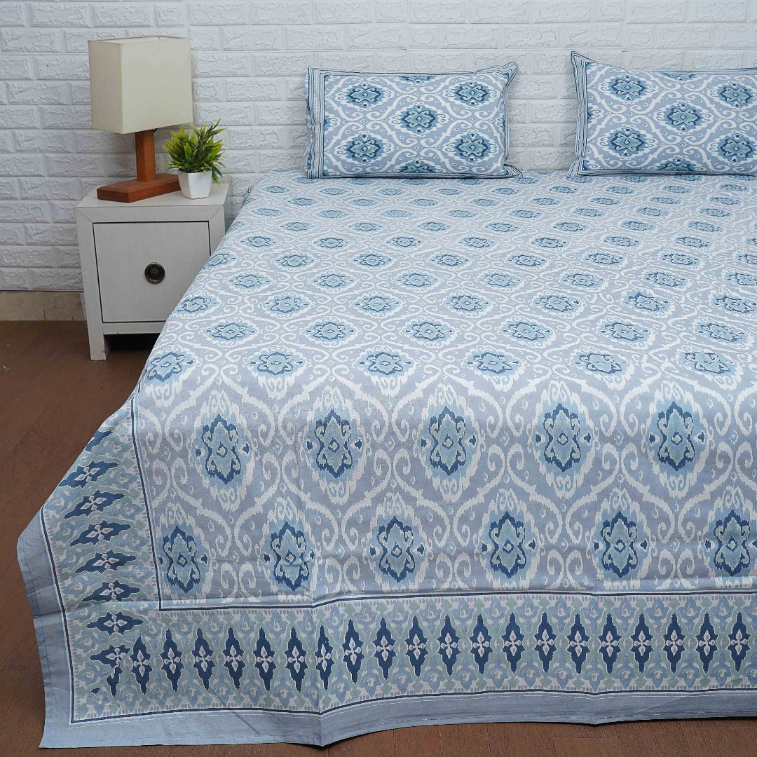 Ikat Bedsheet buy Ikat style bed sheet for double bed Elite Furnishing