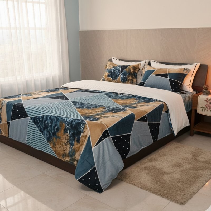 Abstract Print Warm Bedsheet