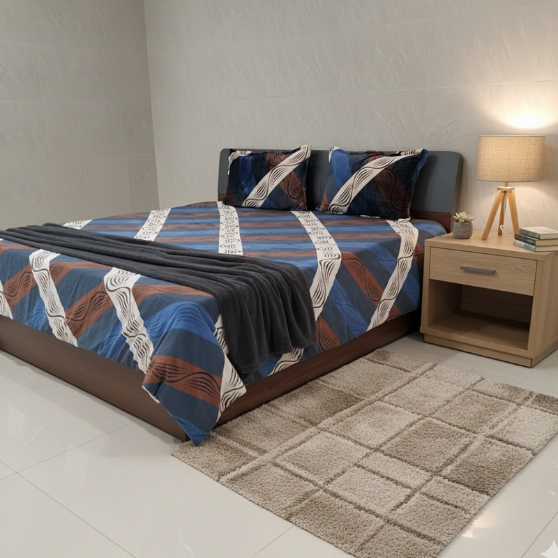 Geometrical Print Warm Bedsheet