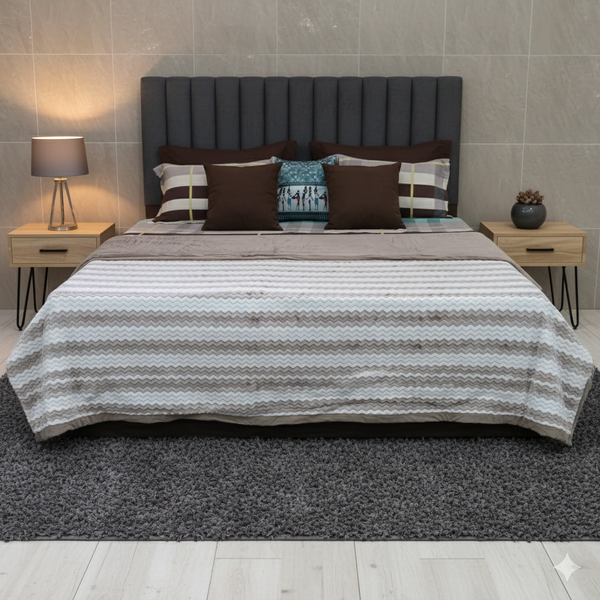 Beige Love Double Warm and Reversible Duvet Cover