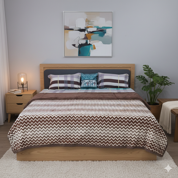 Earthy Brown Double Warm and Reversible Duvet Cover