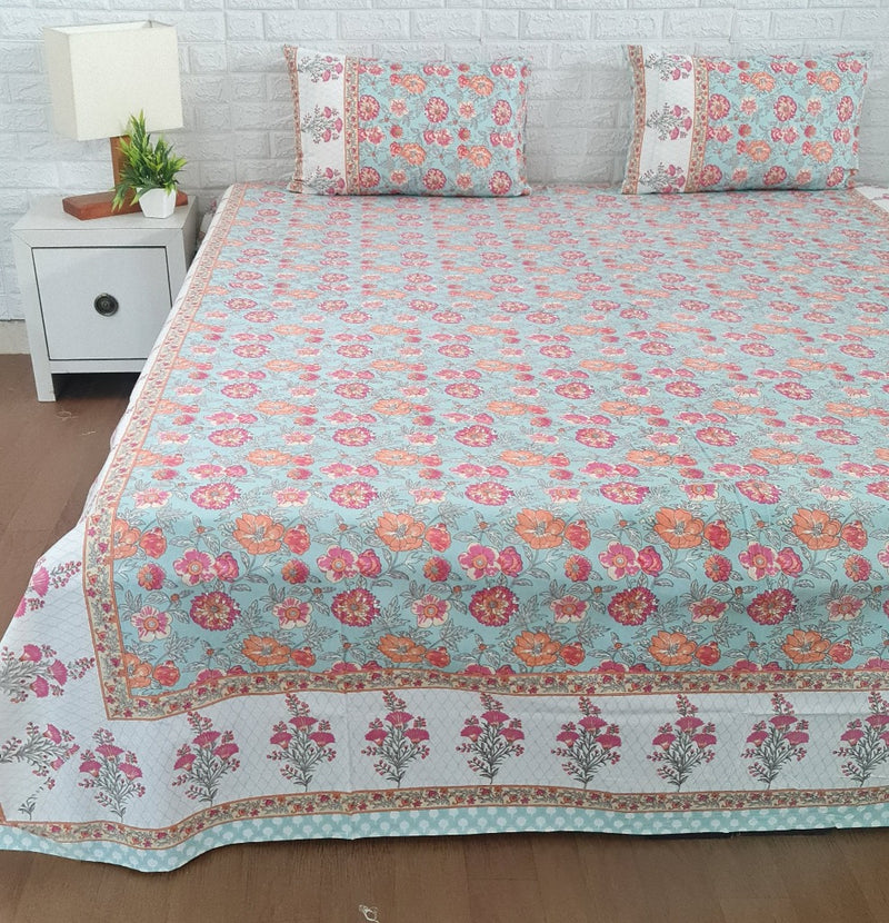 Floral Vibes Cotton Bedsheet