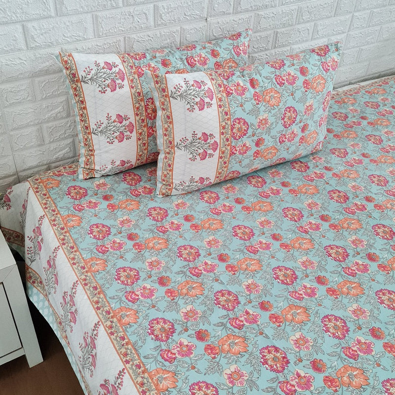 Floral Vibes Cotton Bedsheet