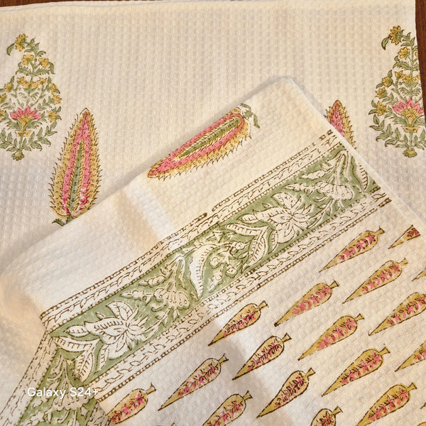 Floral Fantasy Hand Blocked Bath Towel