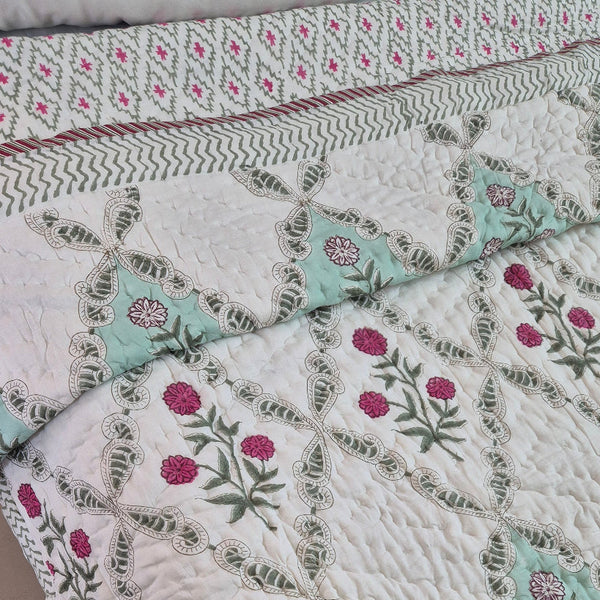 Enchanting Beauty - Hand Blocked Quilt
