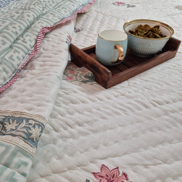 Phoolon ki Mehak - Hand Blocked Quilt