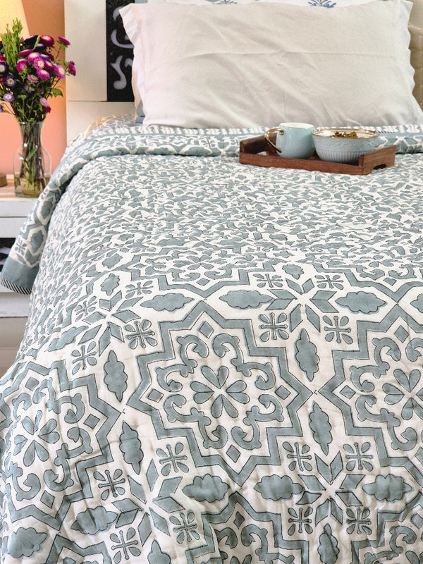 Palette Trails - Hand Blocked Quilt
