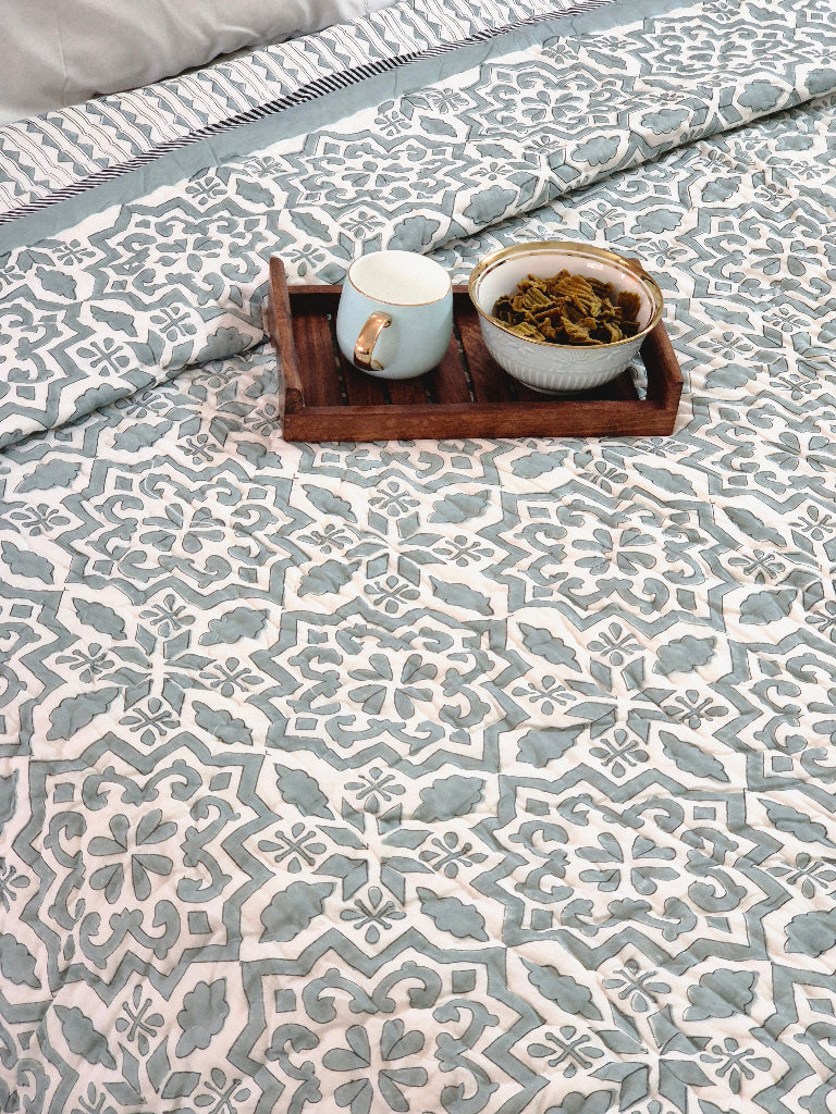 Palette Trails - Hand Blocked Quilt