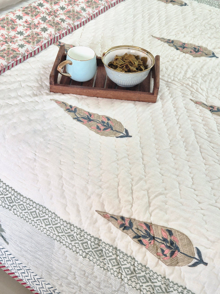 Cypress Charm Single Hand Blocked Quilt