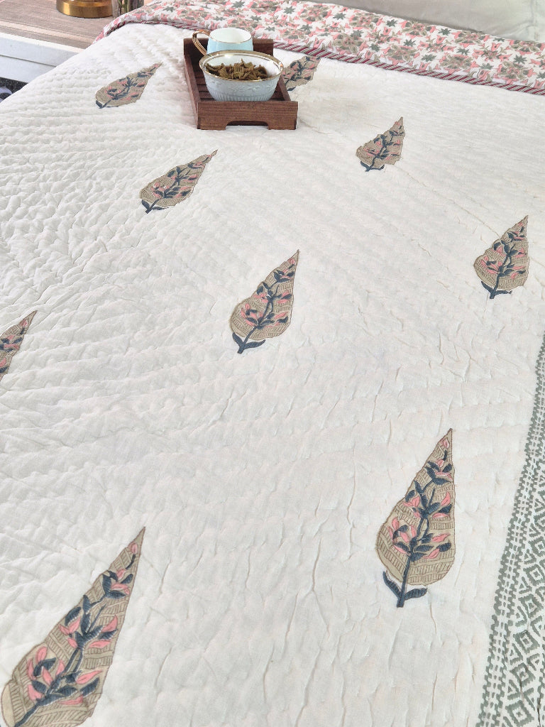 Cypress Charm Single Hand Blocked Quilt