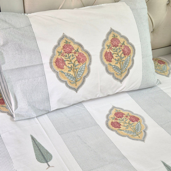 Floral Fantasy - Jaipuri Block Print Sheet