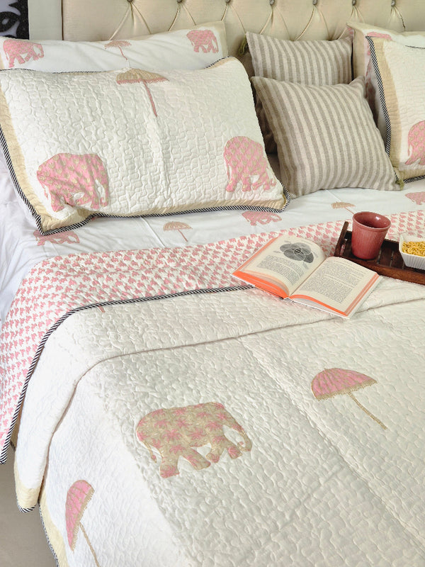 Royal Affair - Hand Blocked Quilted Bedcover