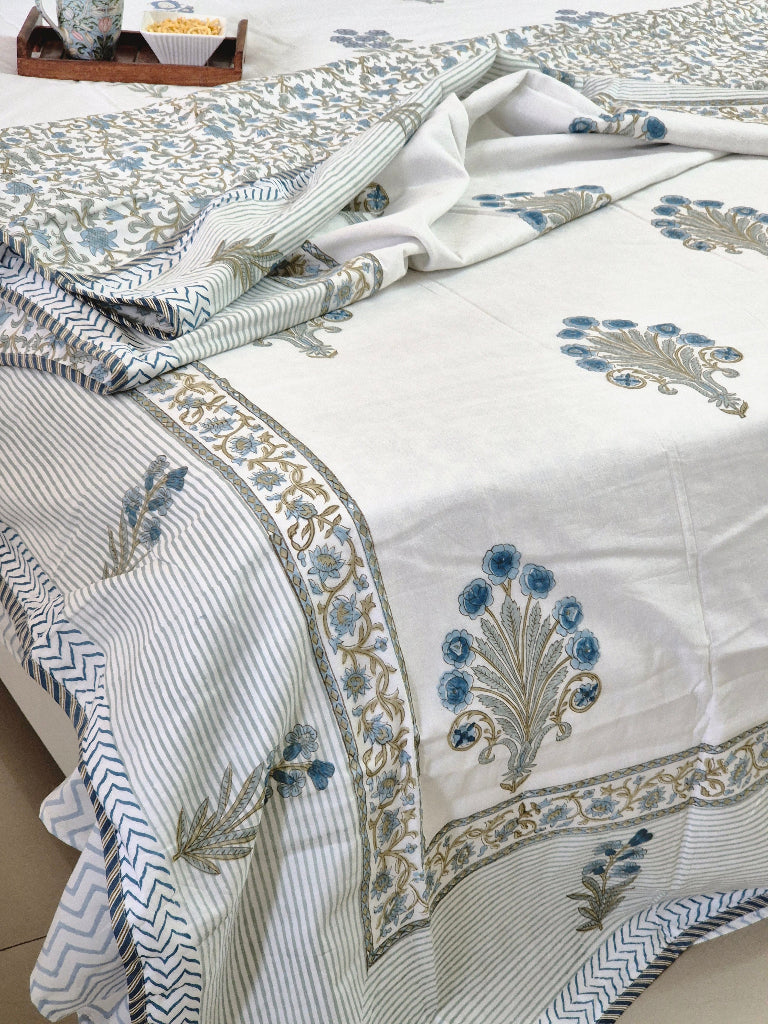 Floral Charm - Hand Blocked Dohar