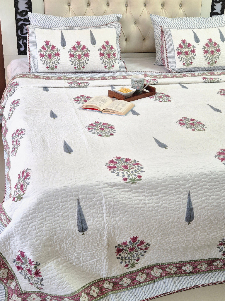 RangSaaz - Reversible Hand Blocked Quilted Bedcover