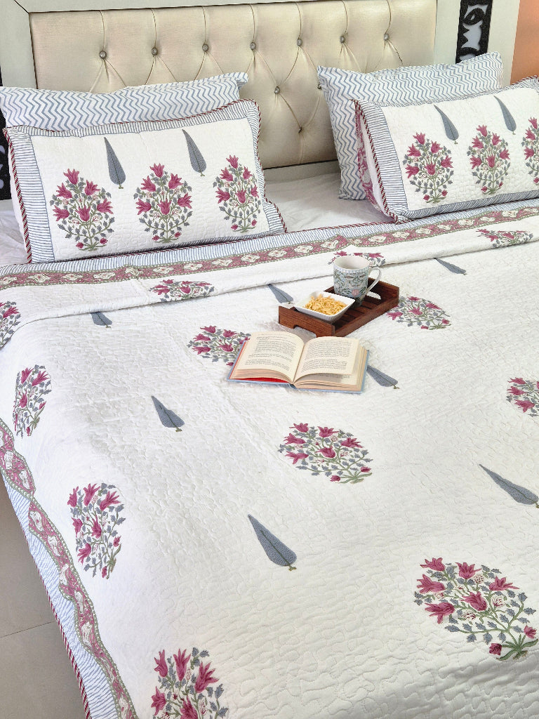 RangSaaz - Reversible Hand Blocked Quilted Bedcover
