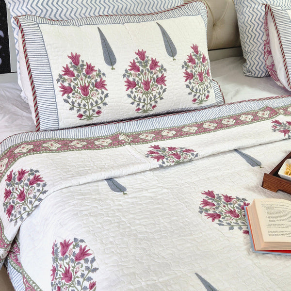 RangSaaz - Reversible Hand Blocked Quilted Bedcover