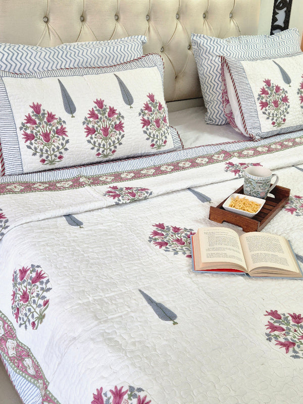 RangSaaz - Reversible Hand Blocked Quilted Bedcover