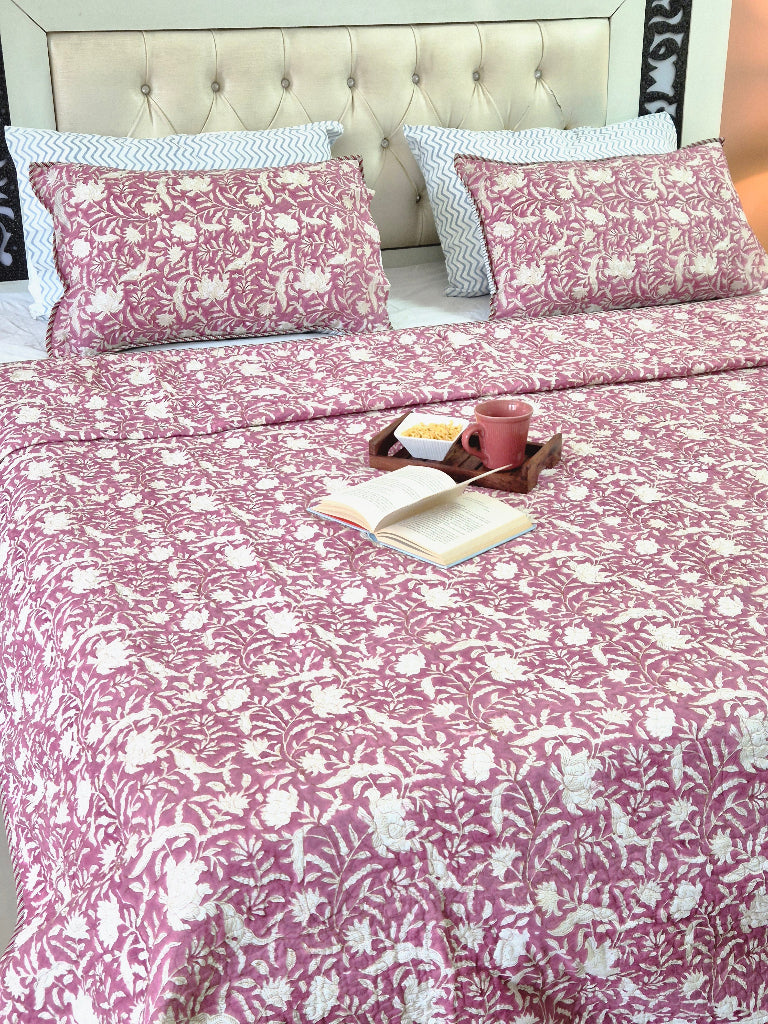 RangSaaz - Reversible Hand Blocked Quilted Bedcover