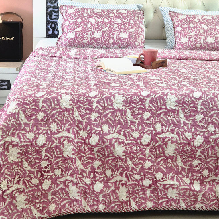 RangSaaz - Reversible Hand Blocked Quilted Bedcover