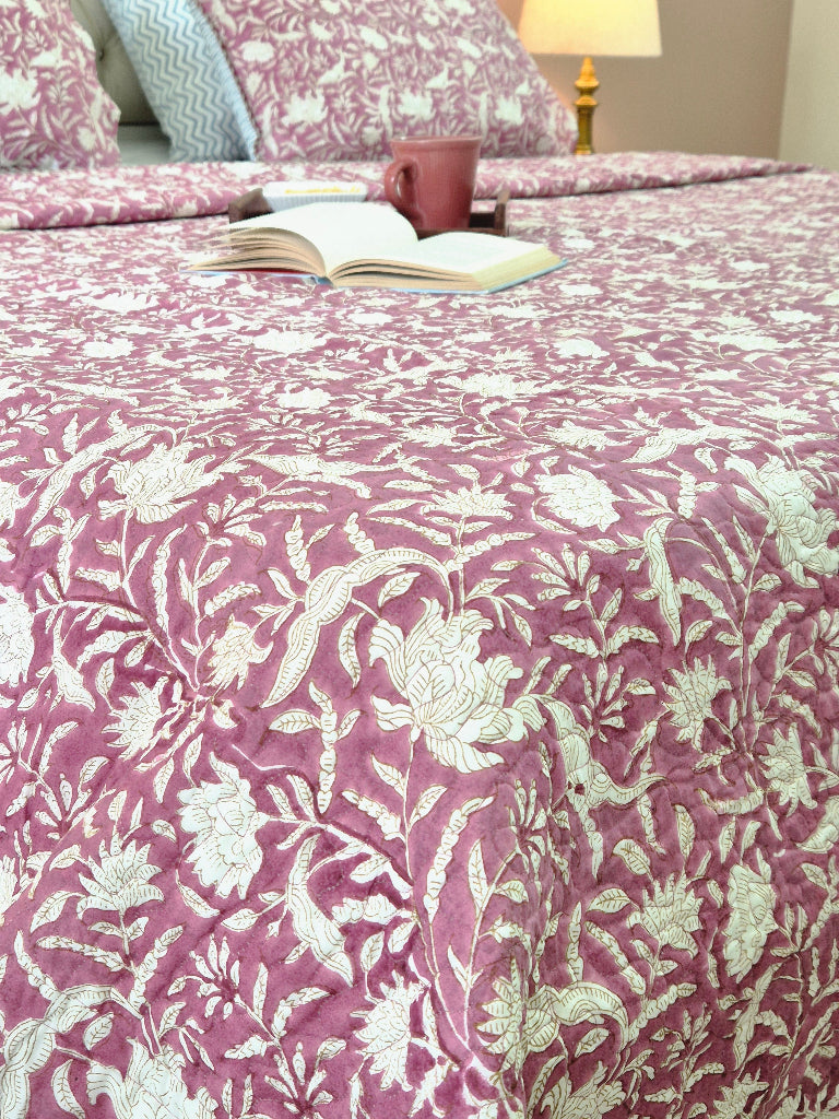 RangSaaz - Reversible Hand Blocked Quilted Bedcover