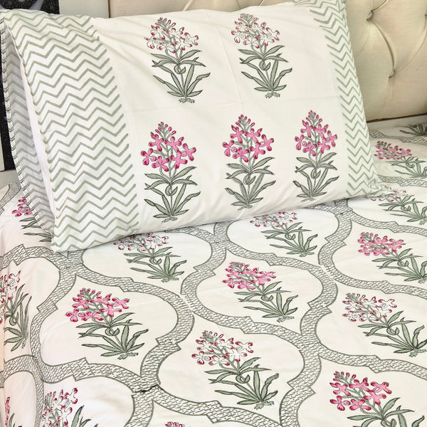The Artisan Edit - Jaipuri Block Print Sheet Set