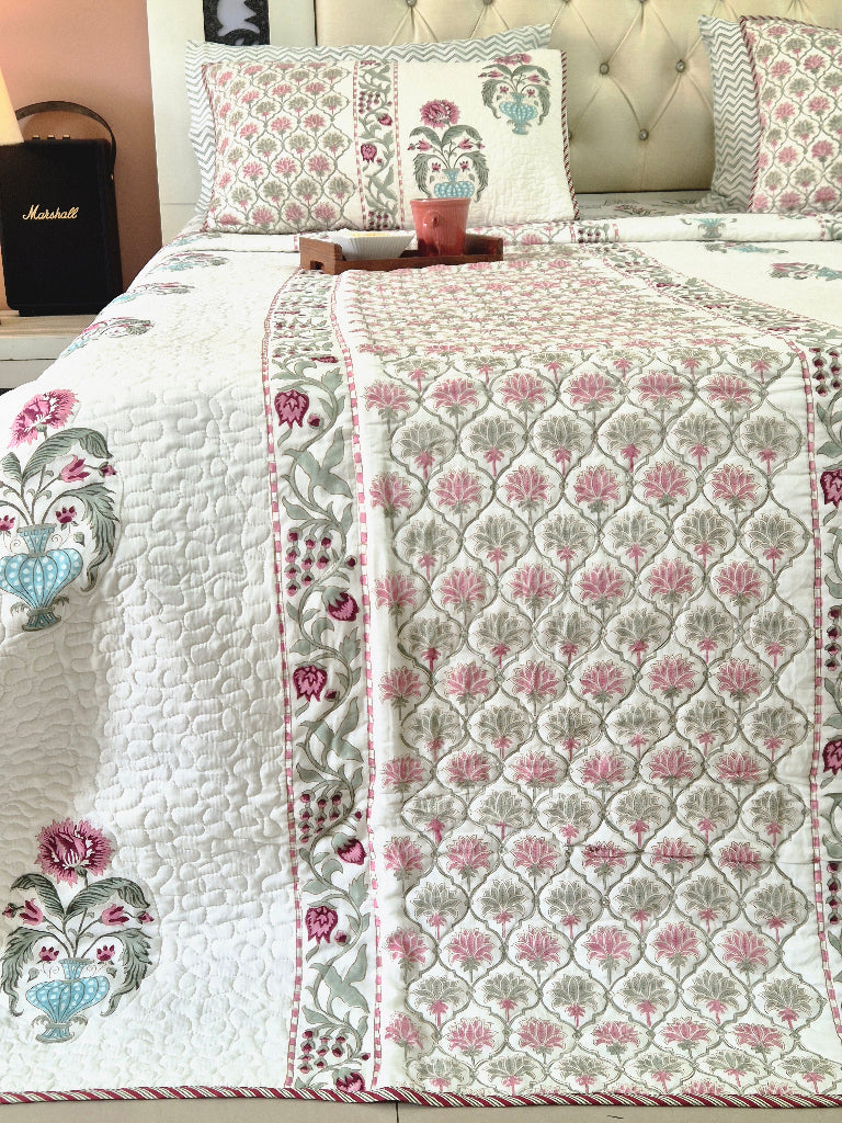 Artisan's Story - Hand Blocked Quilted Bedcover
