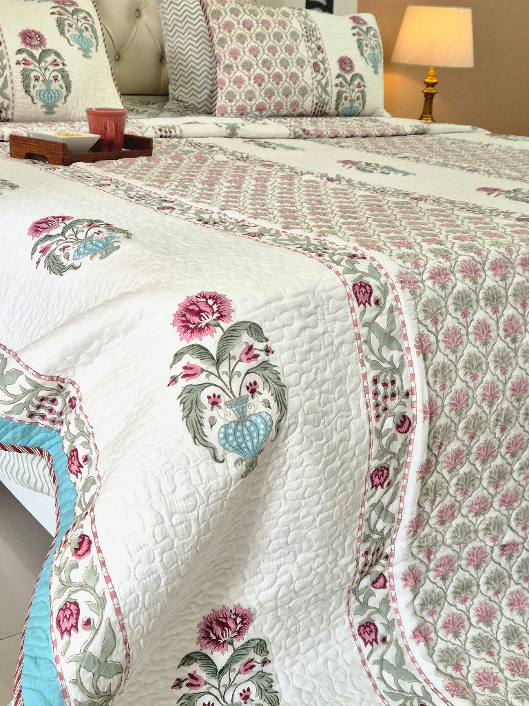 Artisan's Story - Hand Blocked Quilted Bedcover