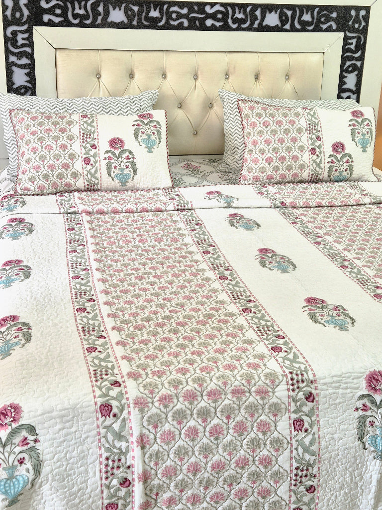 Artisan's Story - Hand Blocked Quilted Bedcover