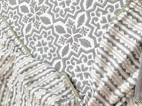 Grey Charm Single Hand Blocked Dohar