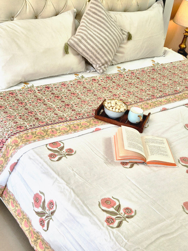 Gulkari Double Indian Hand Blocked Dohar