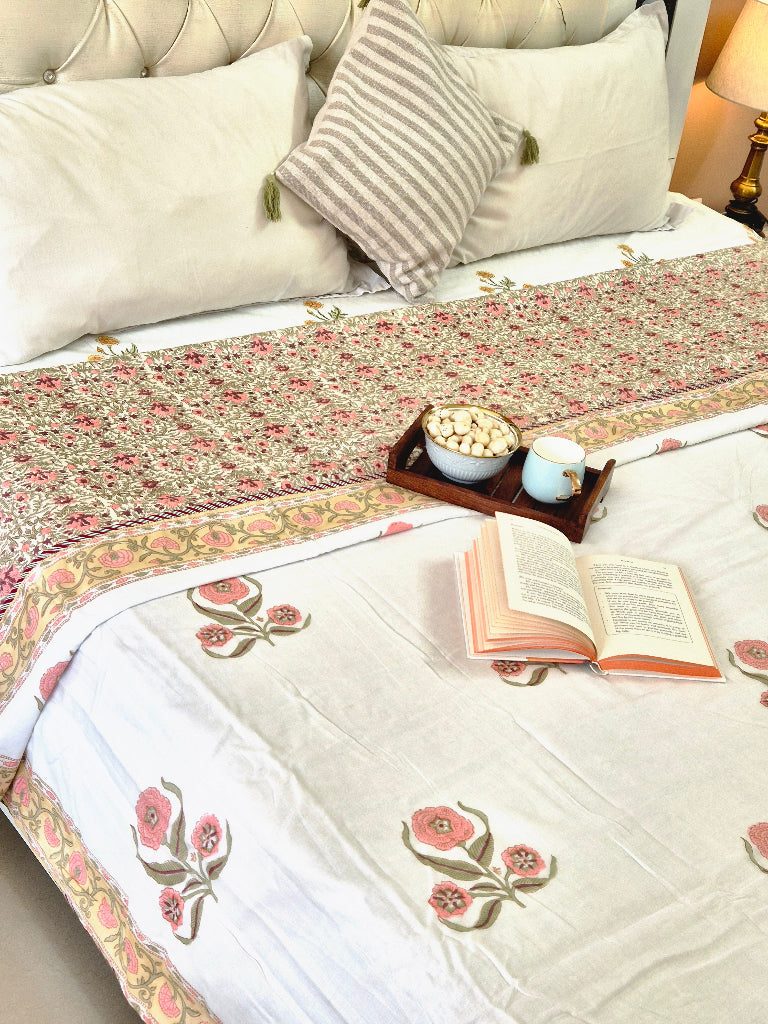 Gulkari Double Indian Hand Blocked Dohar