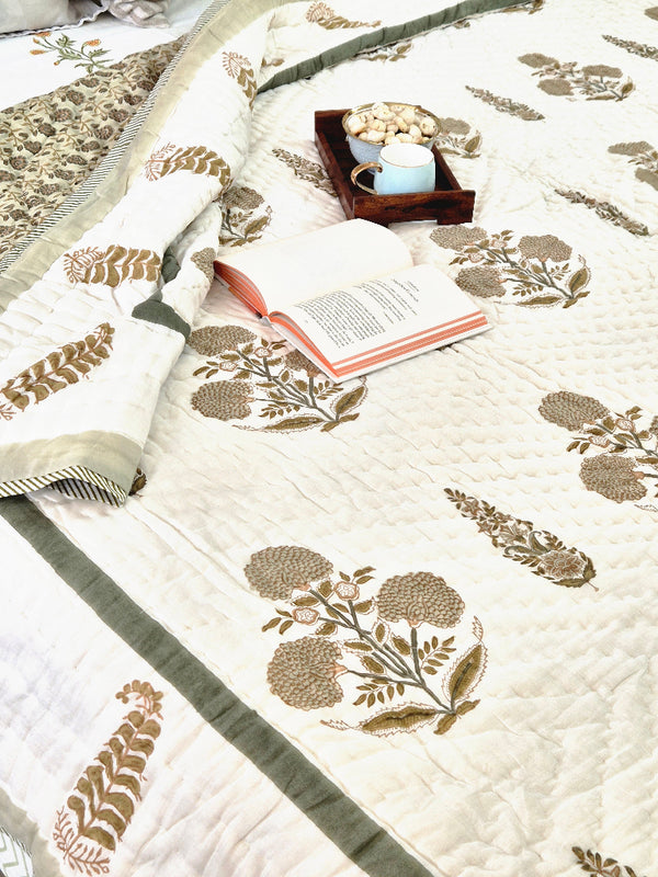 Mitti ki Khooshboo Double Hand Blocked Quilt