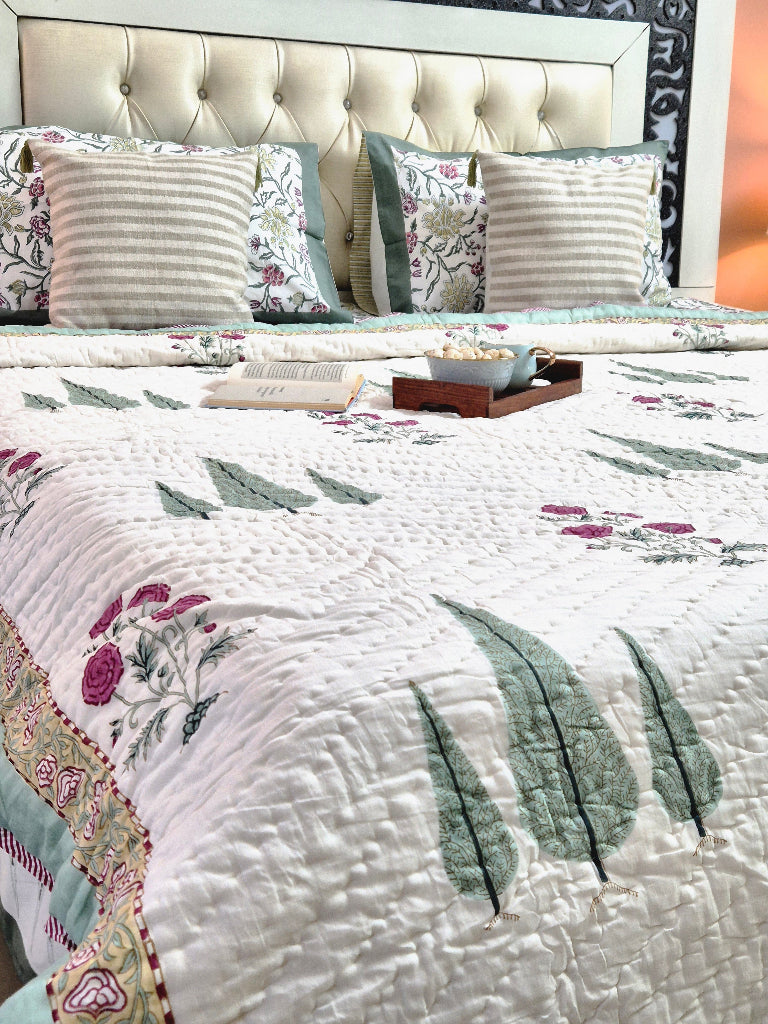 The Cypress Charm Double Hand Blocked Quilt