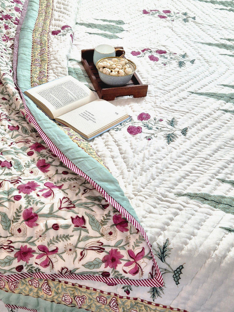 The Cypress Charm Double Hand Blocked Quilt