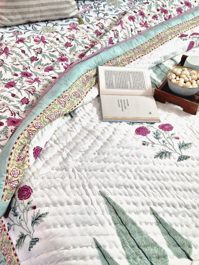 The Cypress Charm Double Hand Blocked Quilt