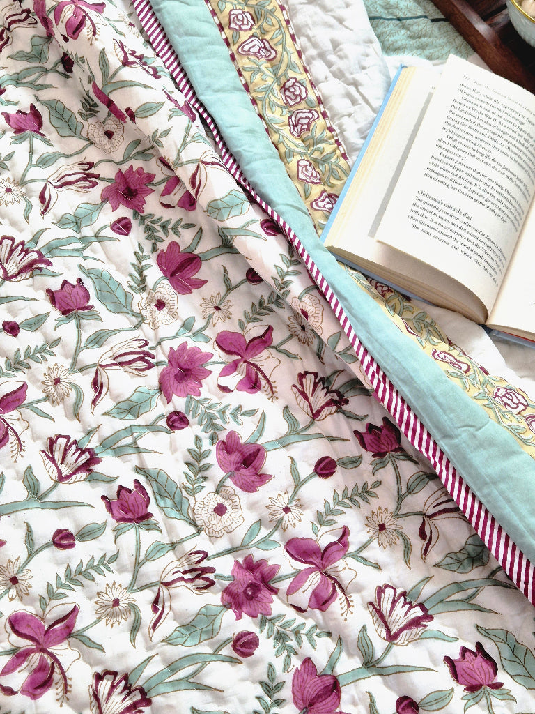 The Cypress Charm Double Hand Blocked Quilt