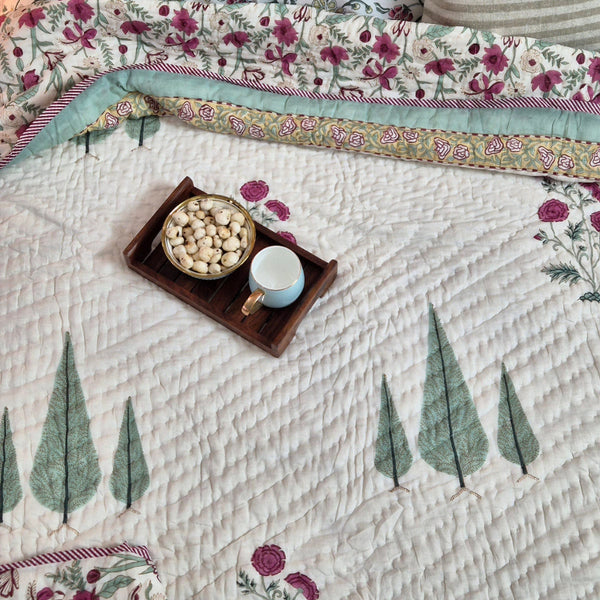 The Cypress Charm Double Hand Blocked Quilt