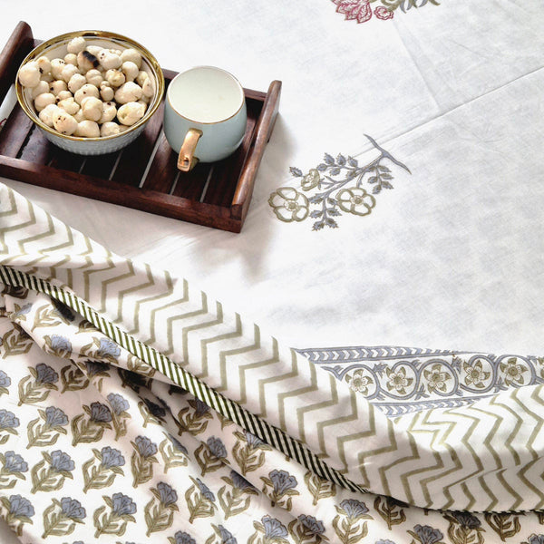 Subtle Beauty Hand Blocked Reversible Single Dohar