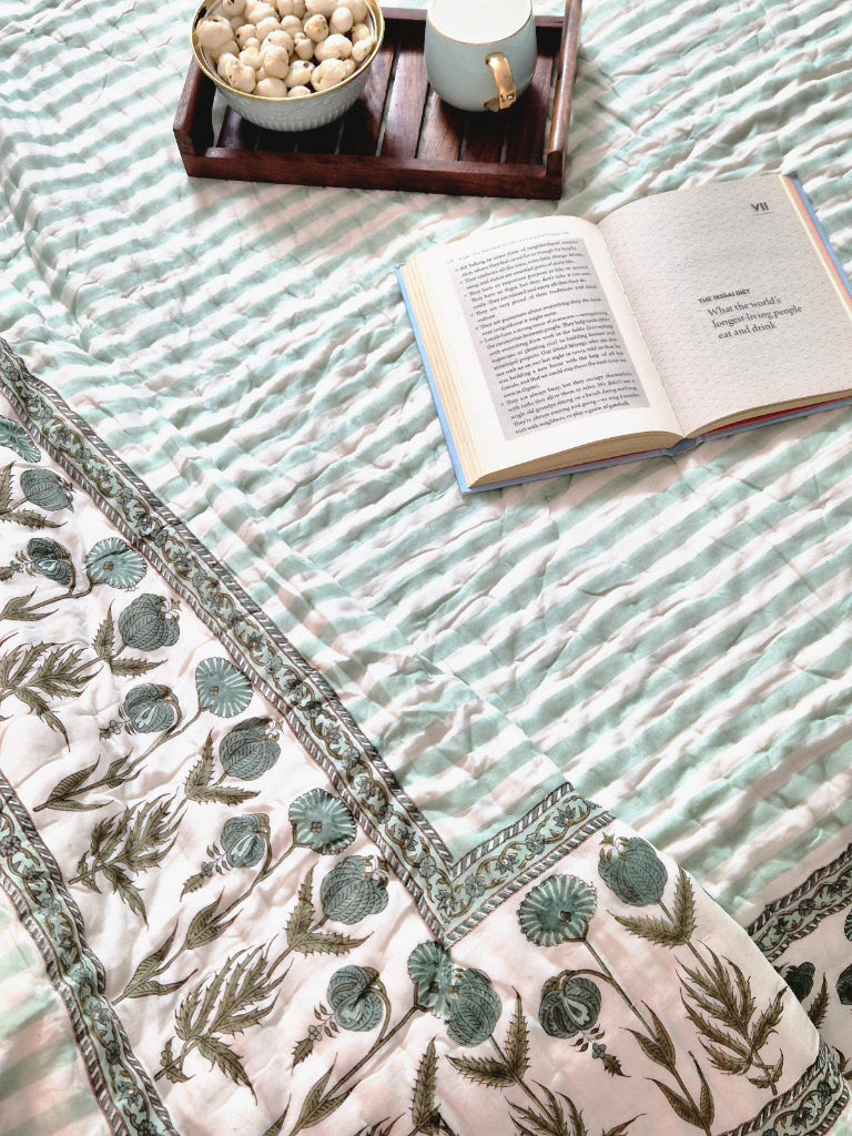 Baagh-e-Raat Hand Blocked Quilt