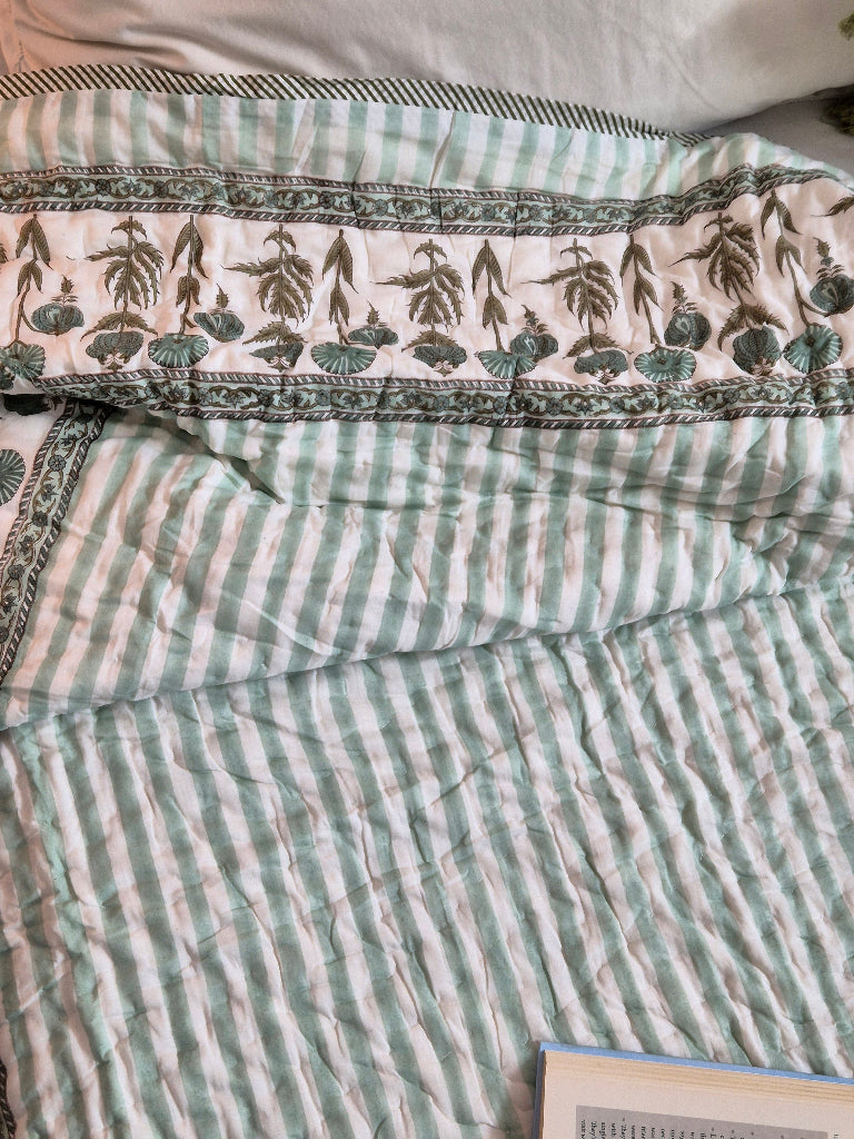Baagh-e-Raat Hand Blocked Quilt