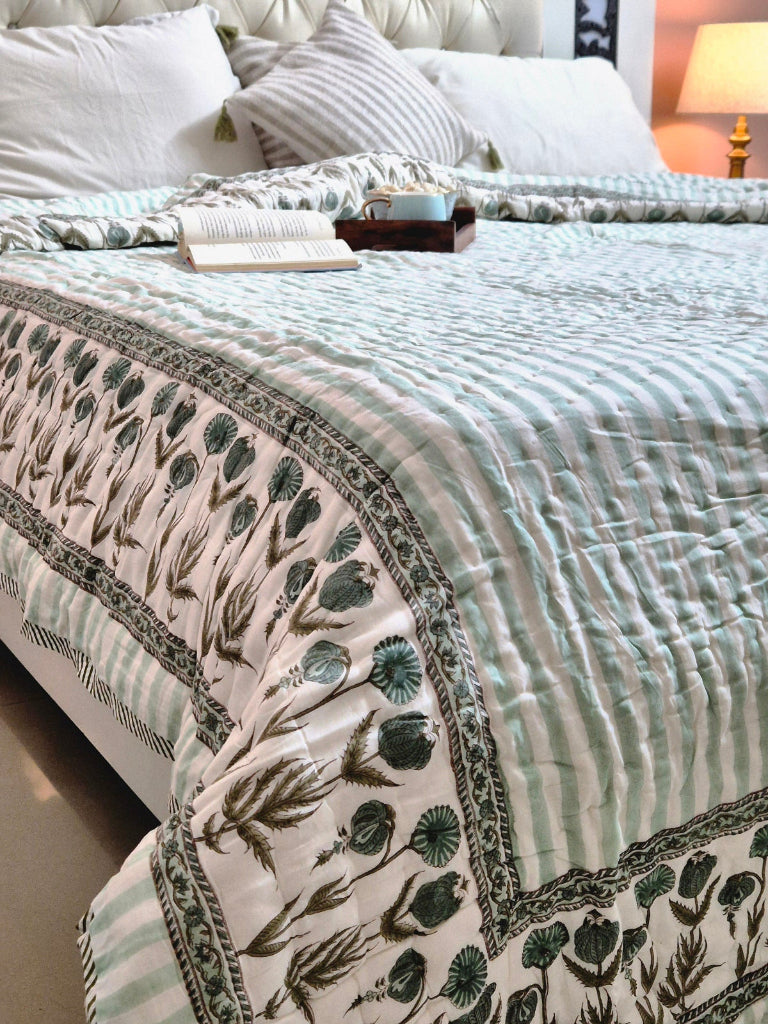 Baagh-e-Raat Hand Blocked Quilt