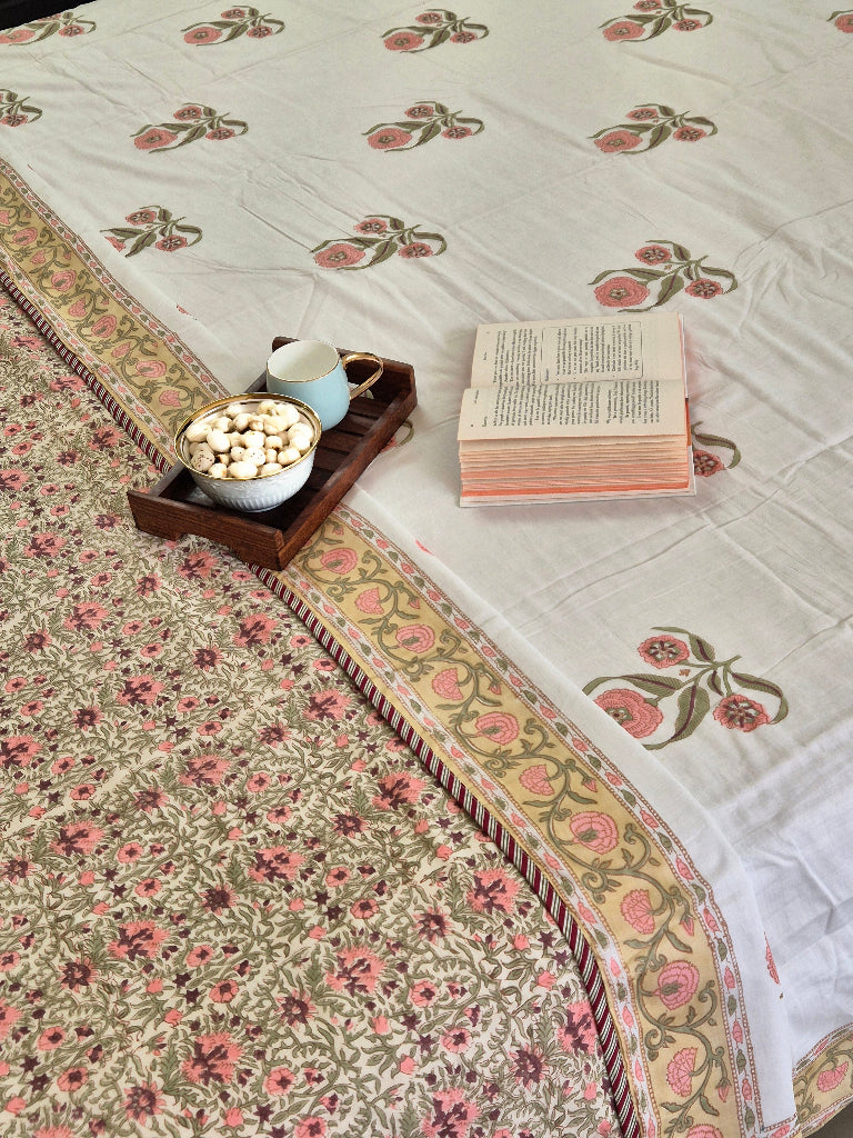 Gulkari Double Indian Hand Blocked Dohar