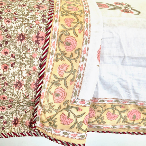 Gulkari Double Indian Hand Blocked Dohar