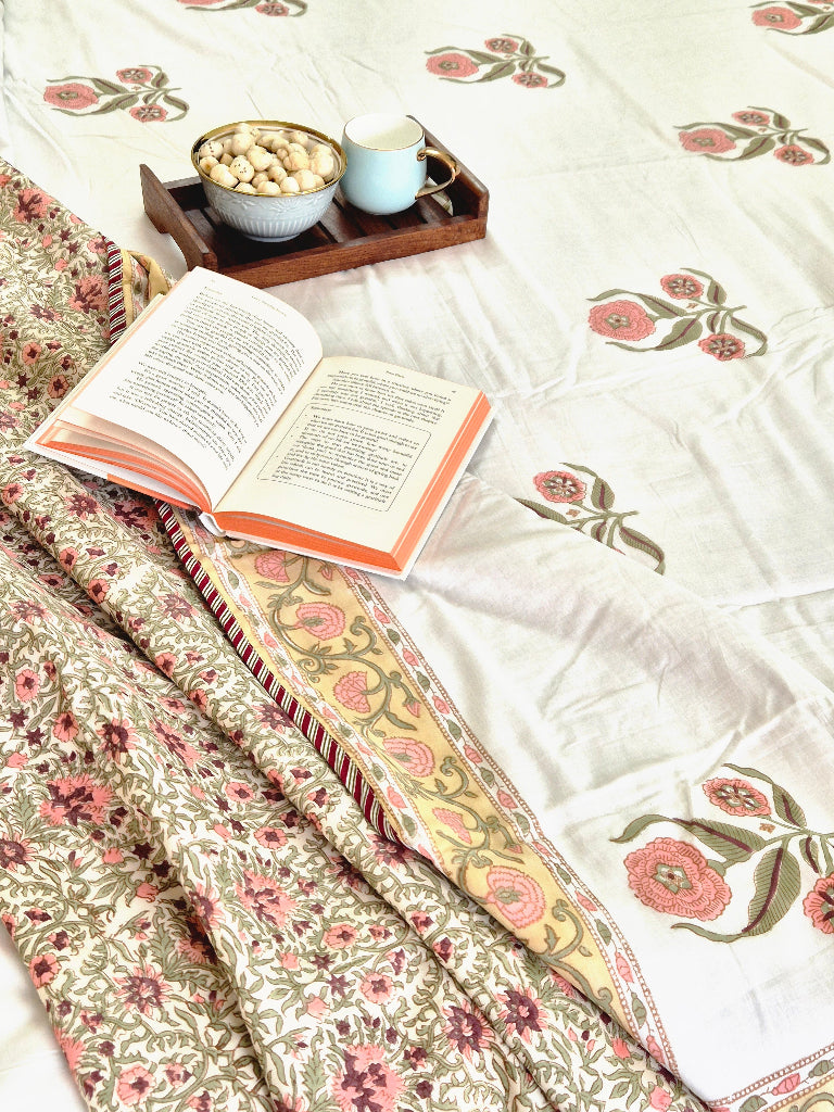 Gulkari Double Indian Hand Blocked Dohar