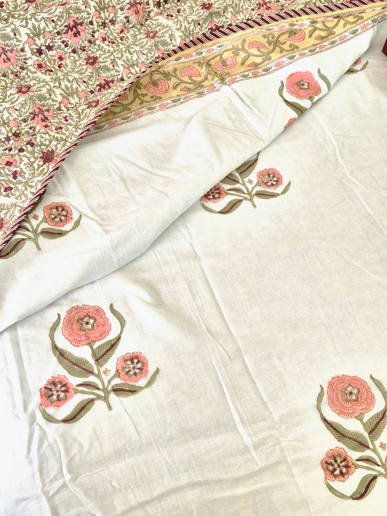 Gulkari Double Indian Hand Blocked Dohar