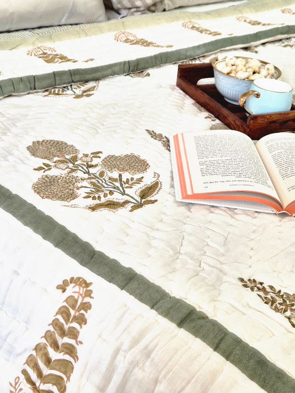 Mitti ki Khooshboo Double Hand Blocked Quilt