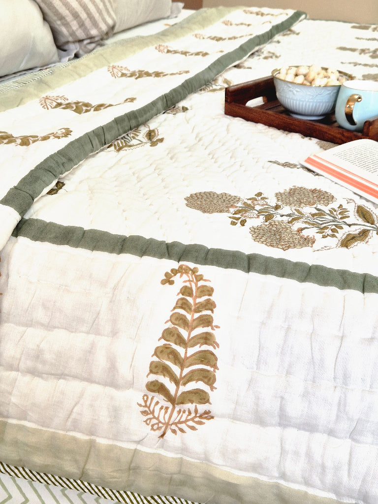 Mitti ki Khooshboo Double Hand Blocked Quilt