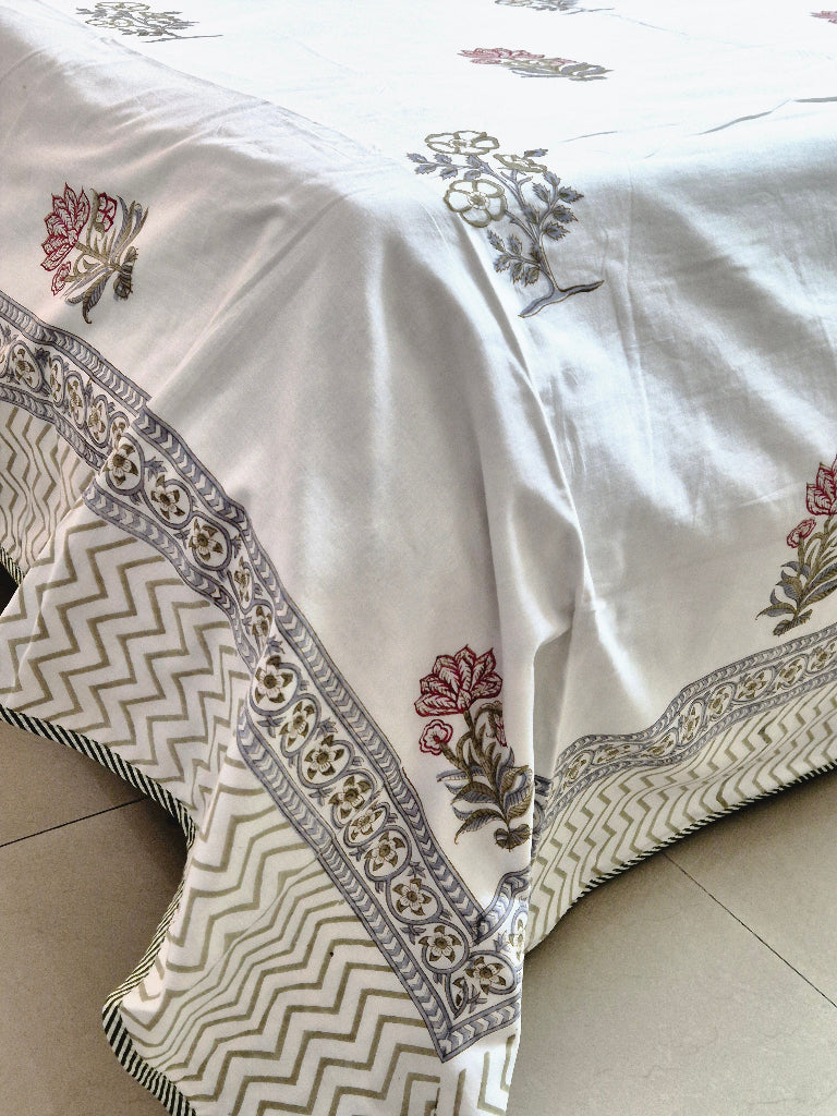 Subtle Beauty Hand Blocked Reversible Single Dohar