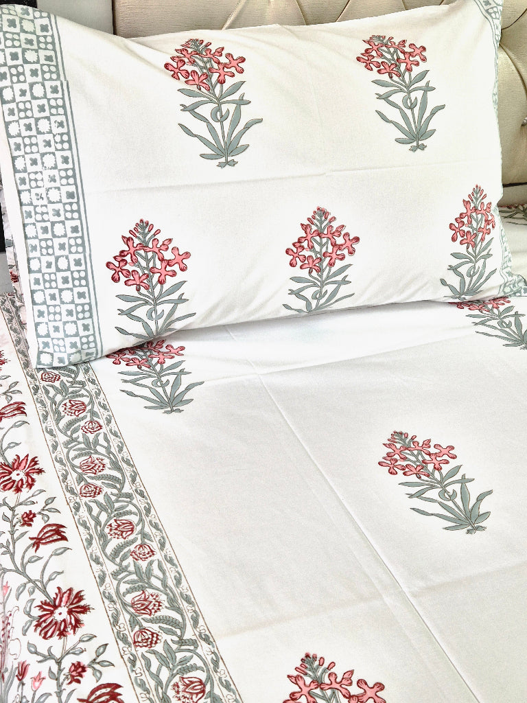 Chhapkari Hand Blocked Bedsheet